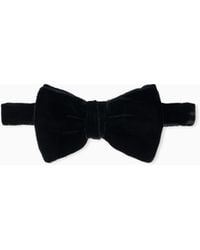 Emporio Armani - Smooth Velvet Bow Tie - Lyst
