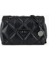 Emporio Armani - Quilted Nappa Leather-Effect Shopper Bag With Flap - Lyst