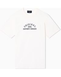 Emporio Armani - Icon Supima Jersey T-Shirt With Logo Embroidery - Lyst