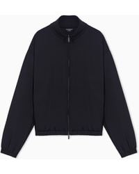 Emporio Armani - Icon Zipped, Technical Seersucker Blouson - Lyst