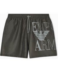 Emporio Armani - Bold Logo Swim Shorts - Lyst