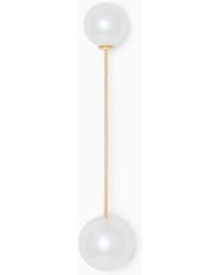 Emporio Armani - Brooch With Pearl-Effect Boules - Lyst