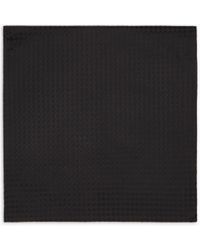 Emporio Armani - Pure Silk Pocket Square With Jacquard Motif - Lyst