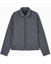 Emporio Armani - Quilted Zip-Fastening Jacket - Lyst