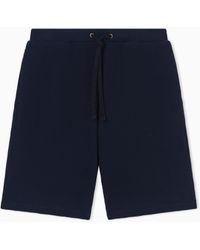 Emporio Armani - Icon Bermuda Shorts With Jersey Stitch Drawstring - Lyst
