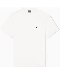 Emporio Armani - Jersey T-Shirt With Embroidery - Lyst