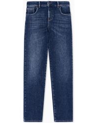 Emporio Armani - J36 Slim-Fit, Worn-Look, Stretch-Denim Jeans - Lyst