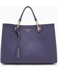 Emporio Armani - Medium Myea Shopper Bag With Deer Print - Lyst