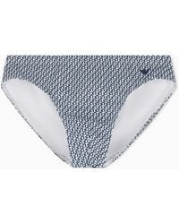 Emporio Armani - Swim Briefs With All-Over Logo - Lyst