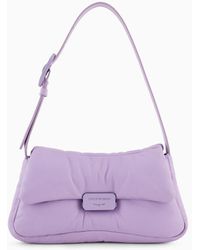 Emporio Armani - Baguette Shoulder Bag In Puffy Nappa Leather - Lyst
