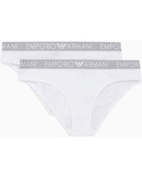Emporio Armani - 2er-pack Slip Mit Iconic-logo - Lyst