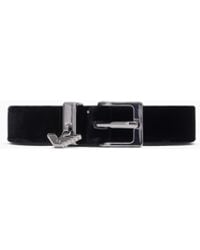 Emporio Armani - Velvet Belt With Buckle - Lyst