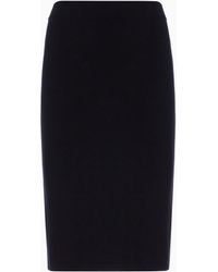 Emporio Armani - Milano-Stitch Pencil Skirt - Lyst