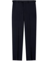Emporio Armani - Stretch, Tropical Light Wool Canvas Trousers - Lyst