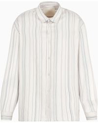 Emporio Armani - Asv Shirt With All-Over Stripe Motif From The Peace Capsule Collection - Lyst