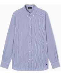 Emporio Armani - Travel Essential Striped Button-Down Shirt - Lyst