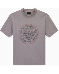 Emporio Armani - Heavy Jersey T-Shirt With Print And Eagle Hong Kong Capsule Collection - Lyst