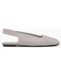 Emporio Armani - Slingback Ballet Flats - Lyst