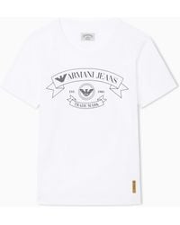 Emporio Armani - Armani Jeans Jersey T-Shirt With Print - Lyst