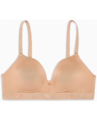Emporio Armani - Asv Iconic Padded Triangle Bra - Lyst