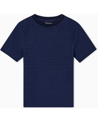 Emporio Armani - Embossed-Effect Jacquard Jersey Jumper - Lyst
