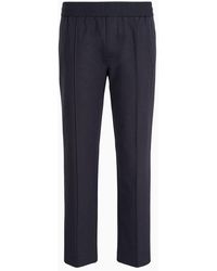Emporio Armani - Knitted Jersey Joggers - Lyst
