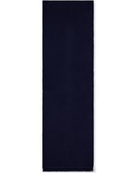 Emporio Armani - Virgin Wool Scarf With A Woven Logo And Fringed Edges - Lyst