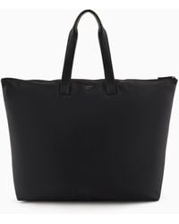Emporio Armani - Asv Large Recycled-Nylon Shopper Bag - Lyst