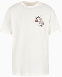 Emporio Armani - Sustainability Values Capsule Collection Organic Jersey T-shirt With Logo Print - Lyst