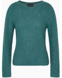 Emporio Armani - Alpaca Wool-Blend, Crew-Neck Jumper - Lyst