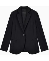 Emporio Armani - Wool Single-Breasted Jacket - Lyst