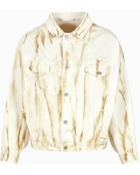 Emporio Armani - Sustainability Values Capsule Collection Organic Drill Blouson With Streaks - Lyst
