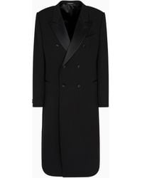 Emporio Armani - Double-Breasted Coat - Lyst