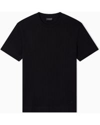 Emporio Armani - Asv Jersey T-Shirt With Jacquard Logo - Lyst
