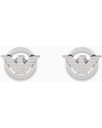Emporio Armani - Stainless Steel Stud Earrings - Lyst
