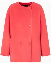 Emporio Armani - Caban À Double Boutonnage En Laine Et Cachemire - Lyst