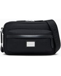 Emporio Armani - Crossbody Messenger Bag With Zip And Adjustable Strap - Lyst