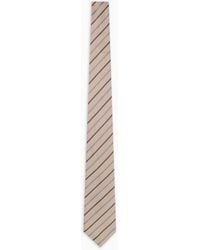 Emporio Armani - Pure Silk Jacquard Striped Tie - Lyst