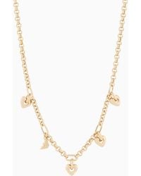 Emporio Armani - Tone Brass Pendant Necklace - Lyst