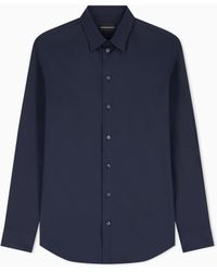 Emporio Armani - Technical Stretch Cotton Shirt - Lyst