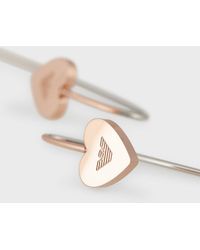 Emporio Armani Emporio Ari Rose Gold-tone Stainless Steel Drop Earrings - Natural