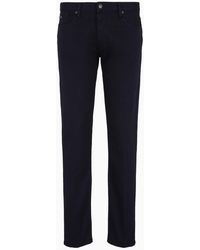 Emporio Armani - J75 Slim-fit Jeans In Garment-dyed Comfort Denim - Lyst