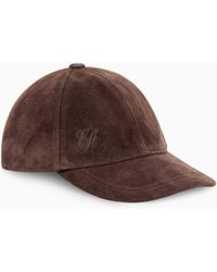 Emporio Armani - Signature Capsule Suede Baseball Cap - Lyst