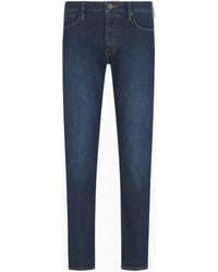 Emporio Armani - Vaqueros J75 Slim Fit En Denim Cómodo Con Lavado Aclarado - Lyst
