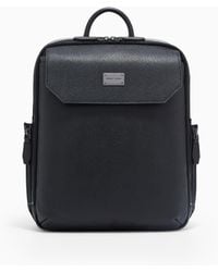 Emporio Armani - Tumbled Leather Backpack - Lyst