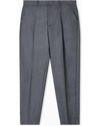 Emporio Armani - Pantalon En Sergé Stretch De Laine Vierge - Lyst