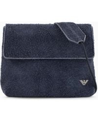 Emporio Armani - Suede Tech Case With Shoulder Strap From The Peace Capsule Collection - Lyst