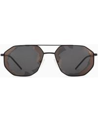 Emporio Armani - Irregular-Shaped Sunglasses - Lyst