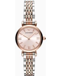 Emporio Armani - Two-Hand Two-Tone Stainless Steel Watch - Lyst