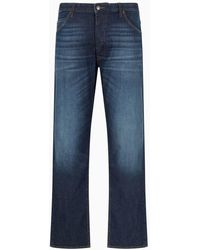 Emporio Armani - J69 Loose-fit Jeans In Lightweight Denim Canvas - Lyst